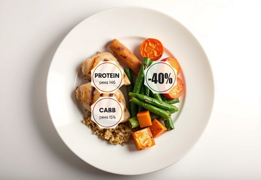 Prikaz makronutrijenata na tanjuru